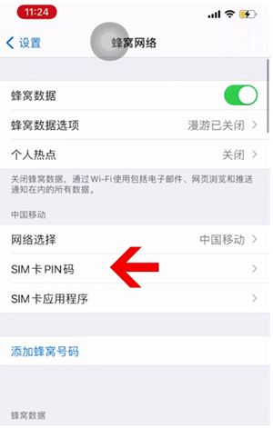 曹妃甸苹果14维修网分享如何给iPhone14的SIM卡设置密码 